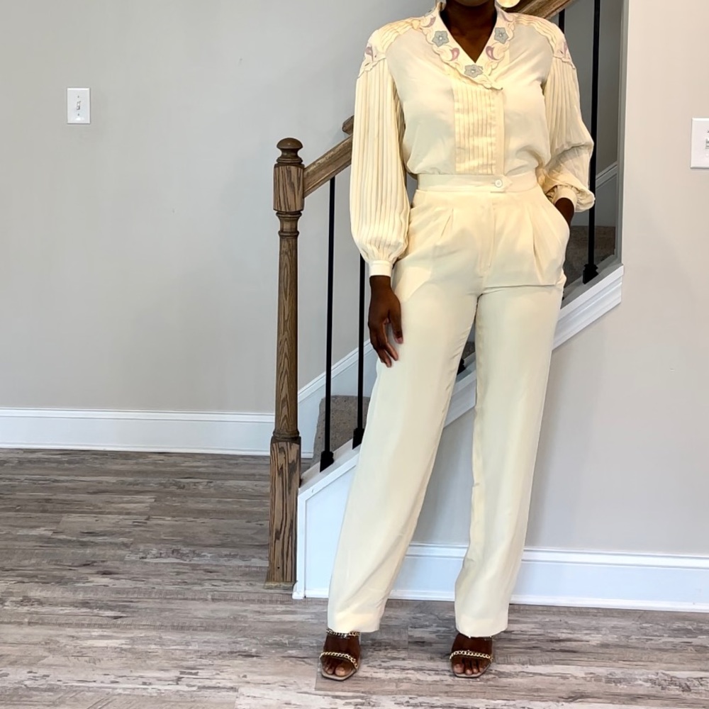 Vintage Two Piece Pant Suit Set